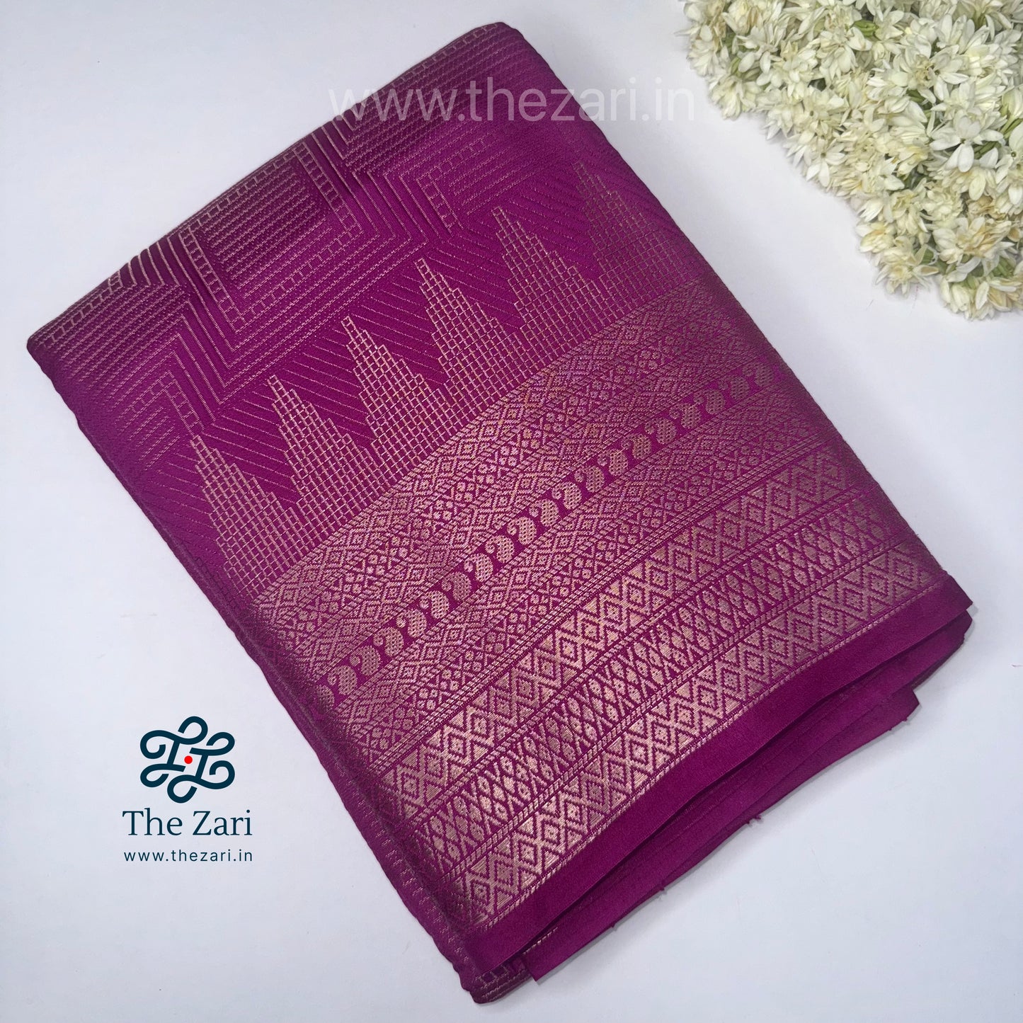 Semi Mysore silk Crepe saree
