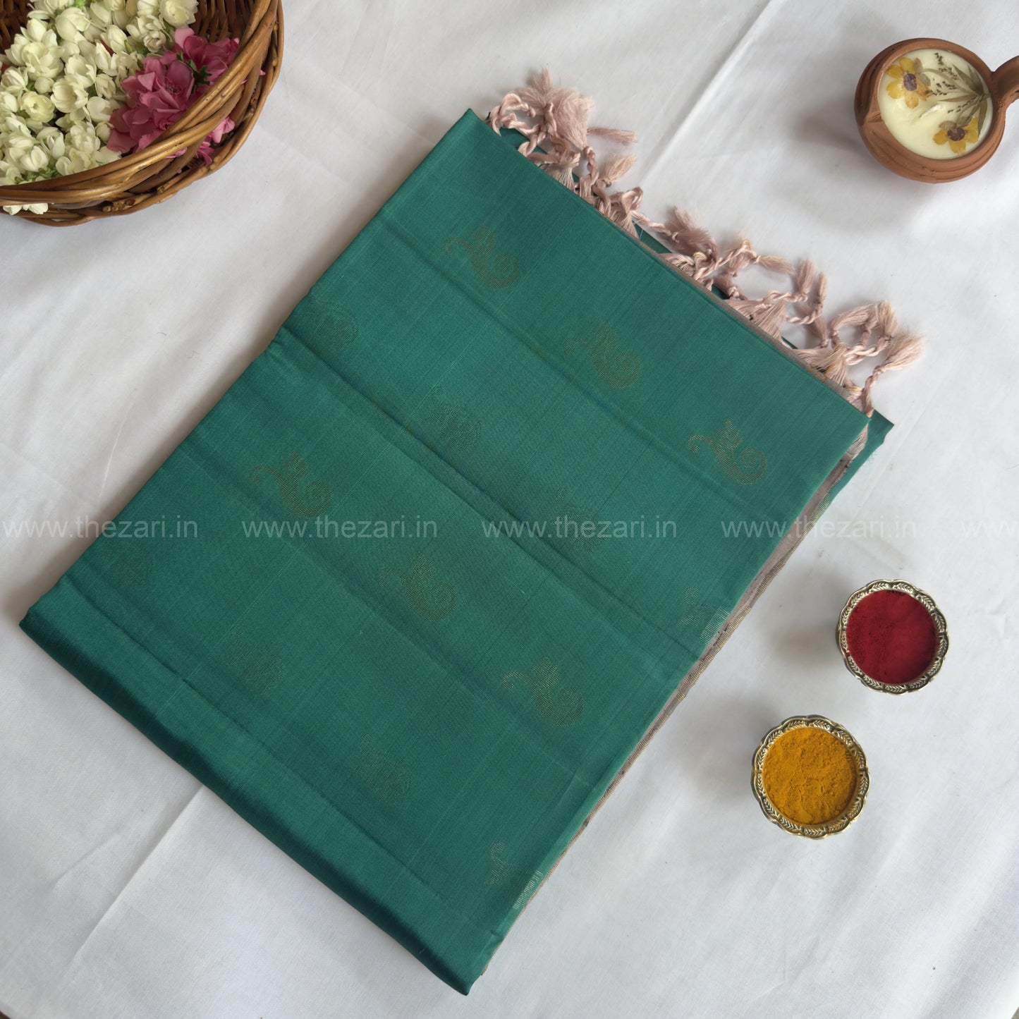 Kanchivaram Soft Silk blue and grey color