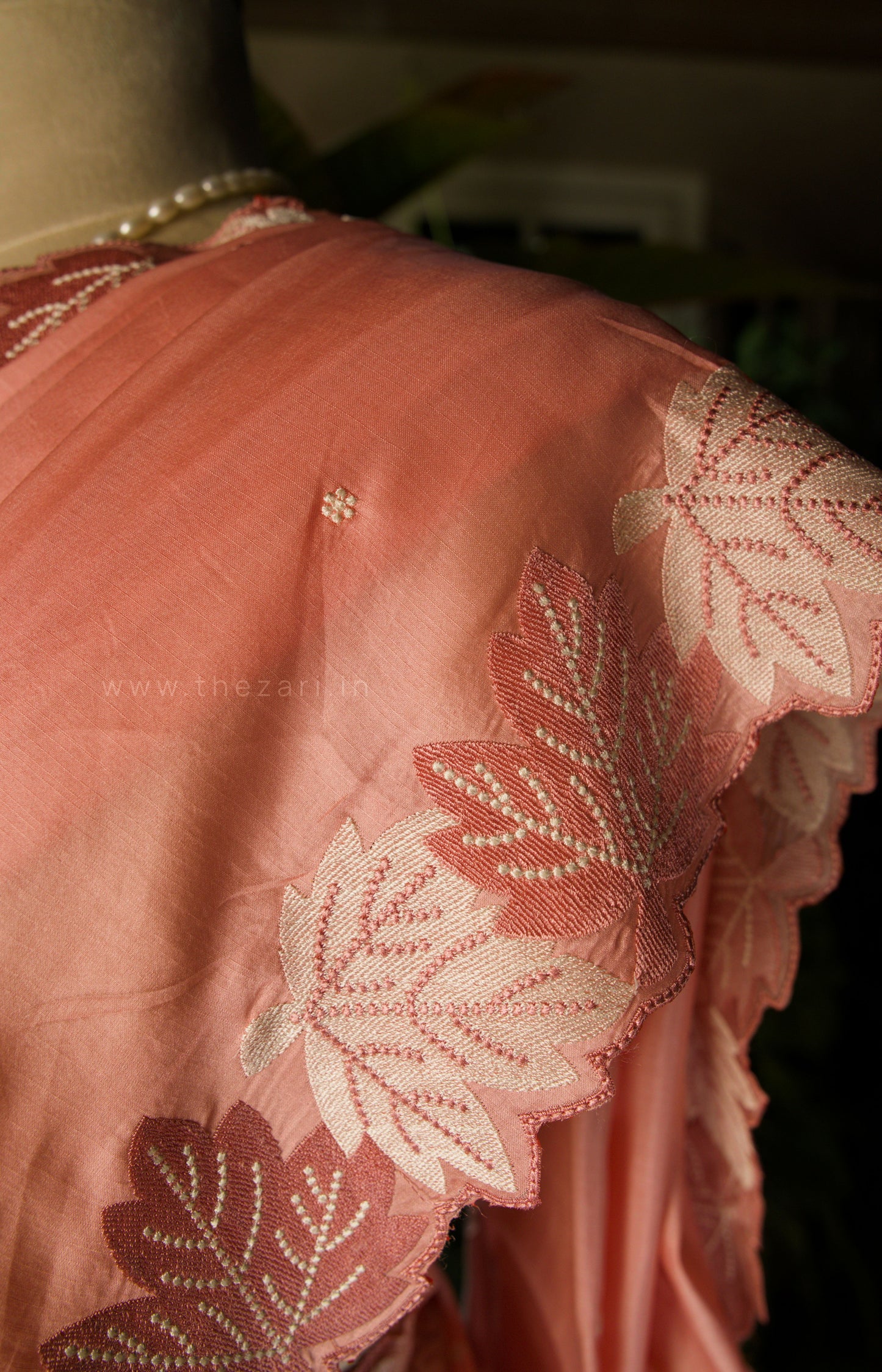 Pink Dobby Tussar Saree