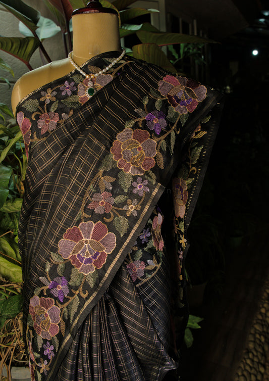 Viscose Black Saree