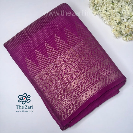 Semi Mysore silk Crepe saree