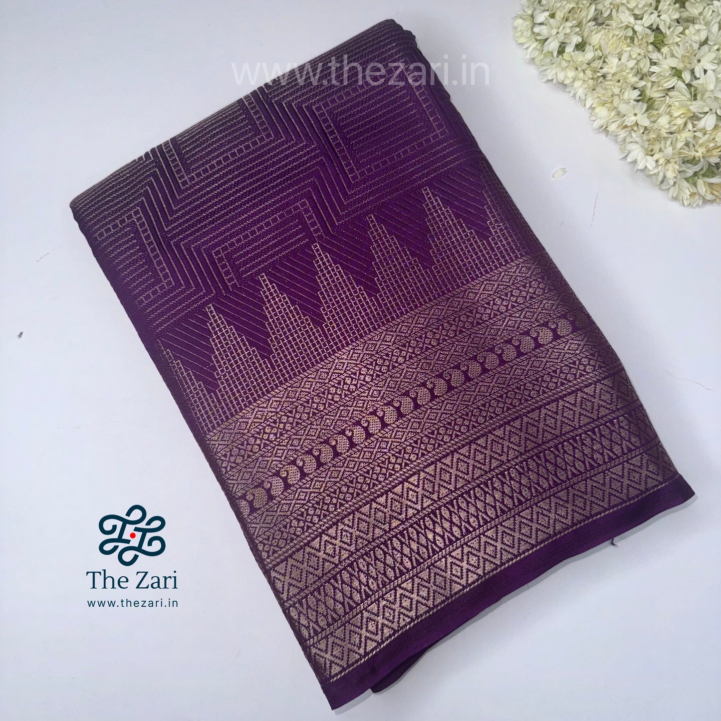 Semi Mysore silk Crepe saree
