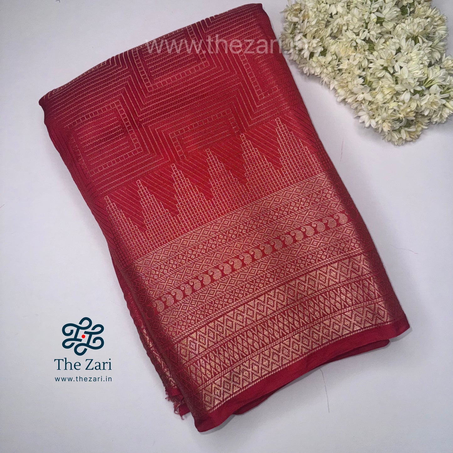 Semi Mysore silk Crepe saree