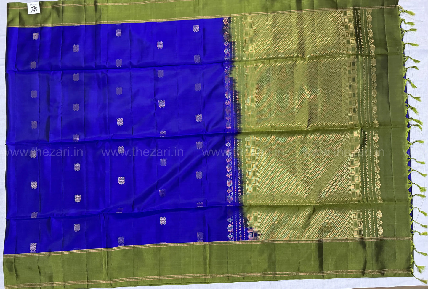 Kanchivaram  Soft silk in blue and green color