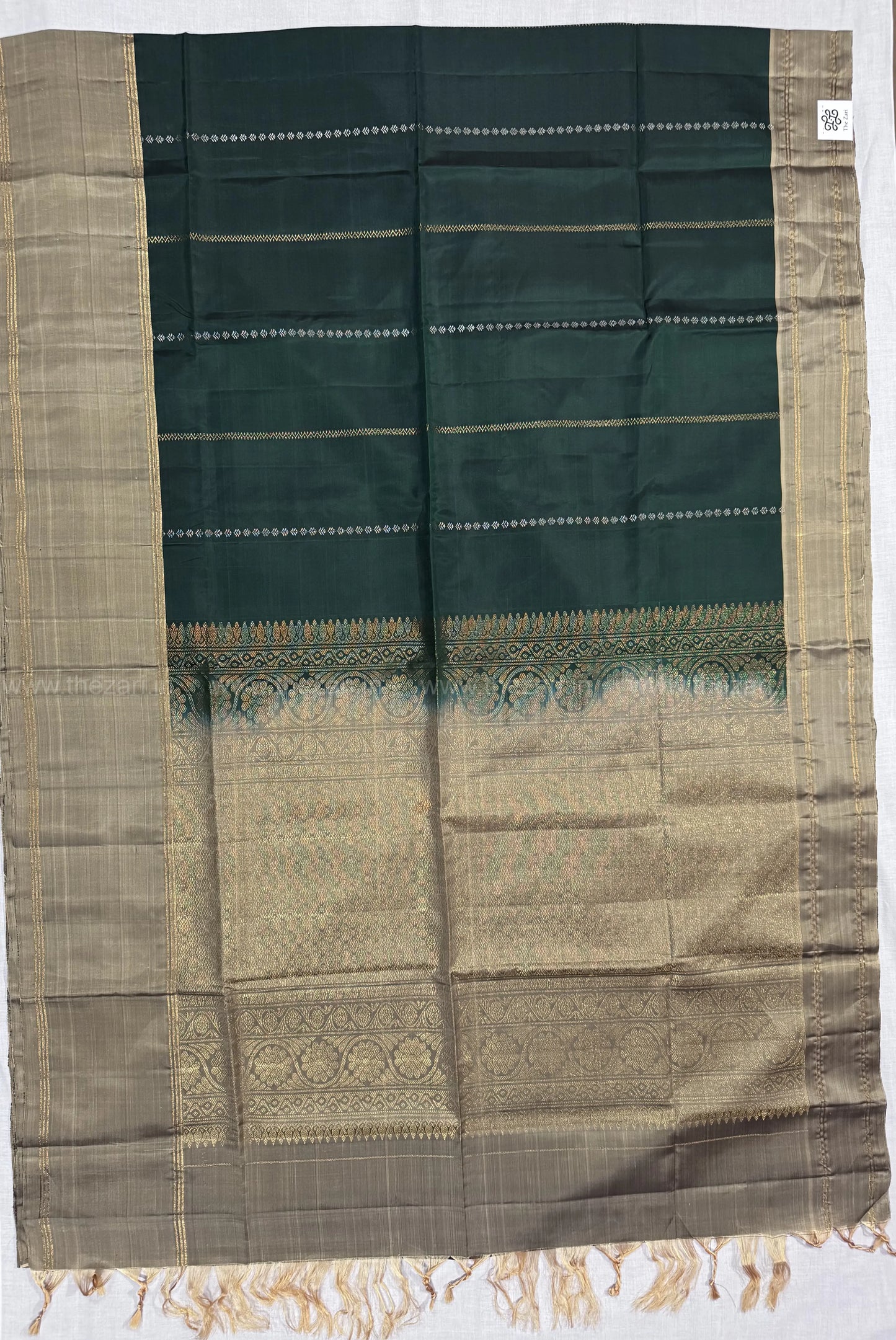 Kanchivaram  soft silk green and gold