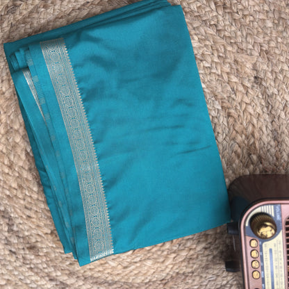 Ramar Green Tape Border Crepe Saree