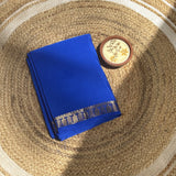 Royal Blue Tape Border Crepe Saree