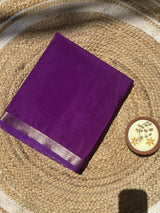 Purple Mysore Silk Crepe Saree