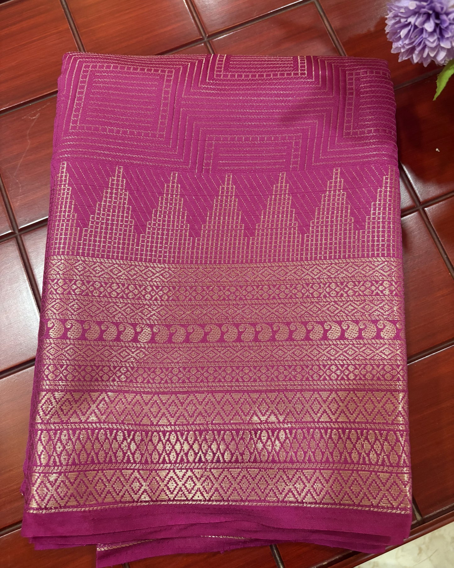 Temple Border Magenta Pink