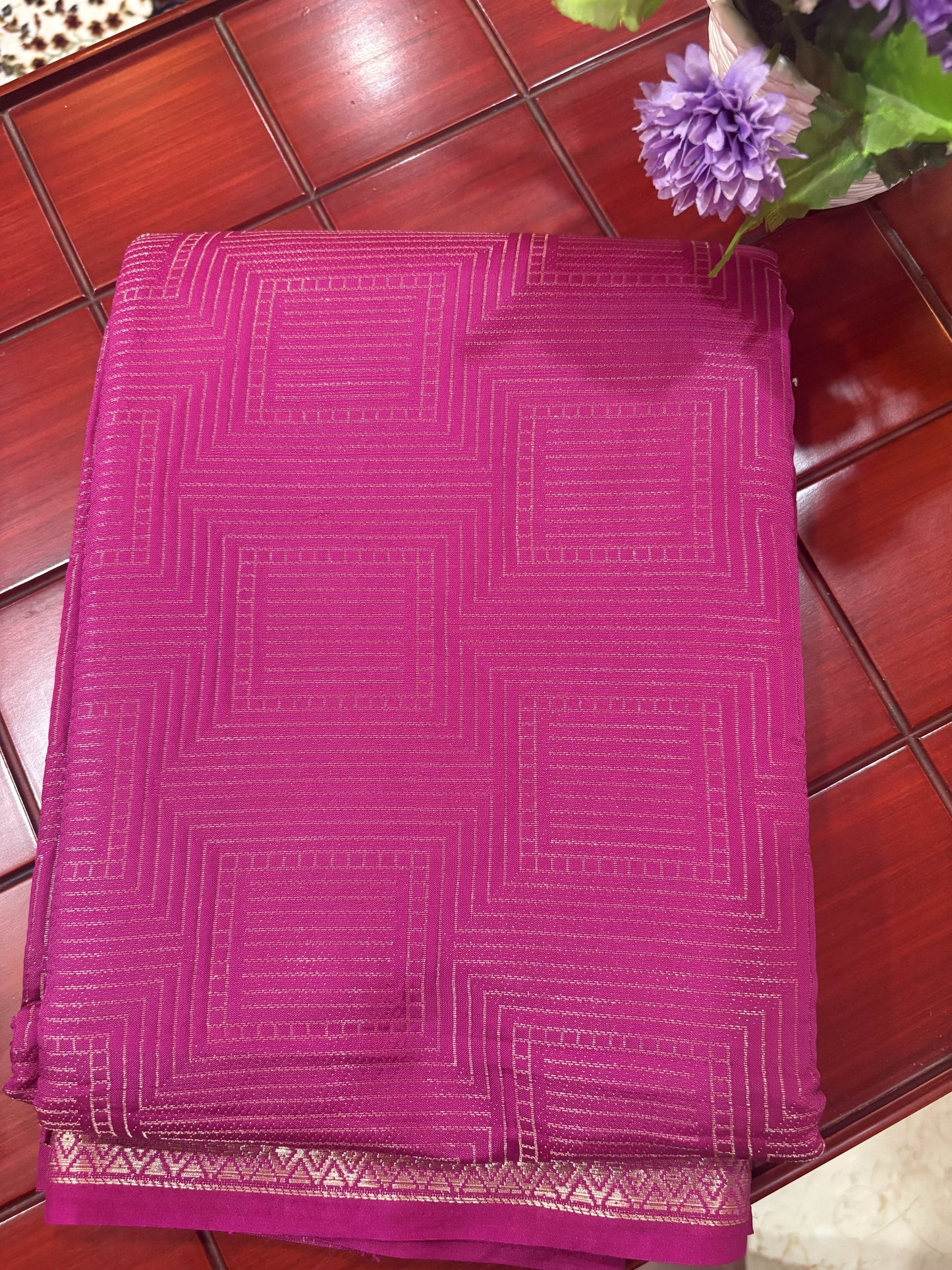 Temple Border Magenta Pink