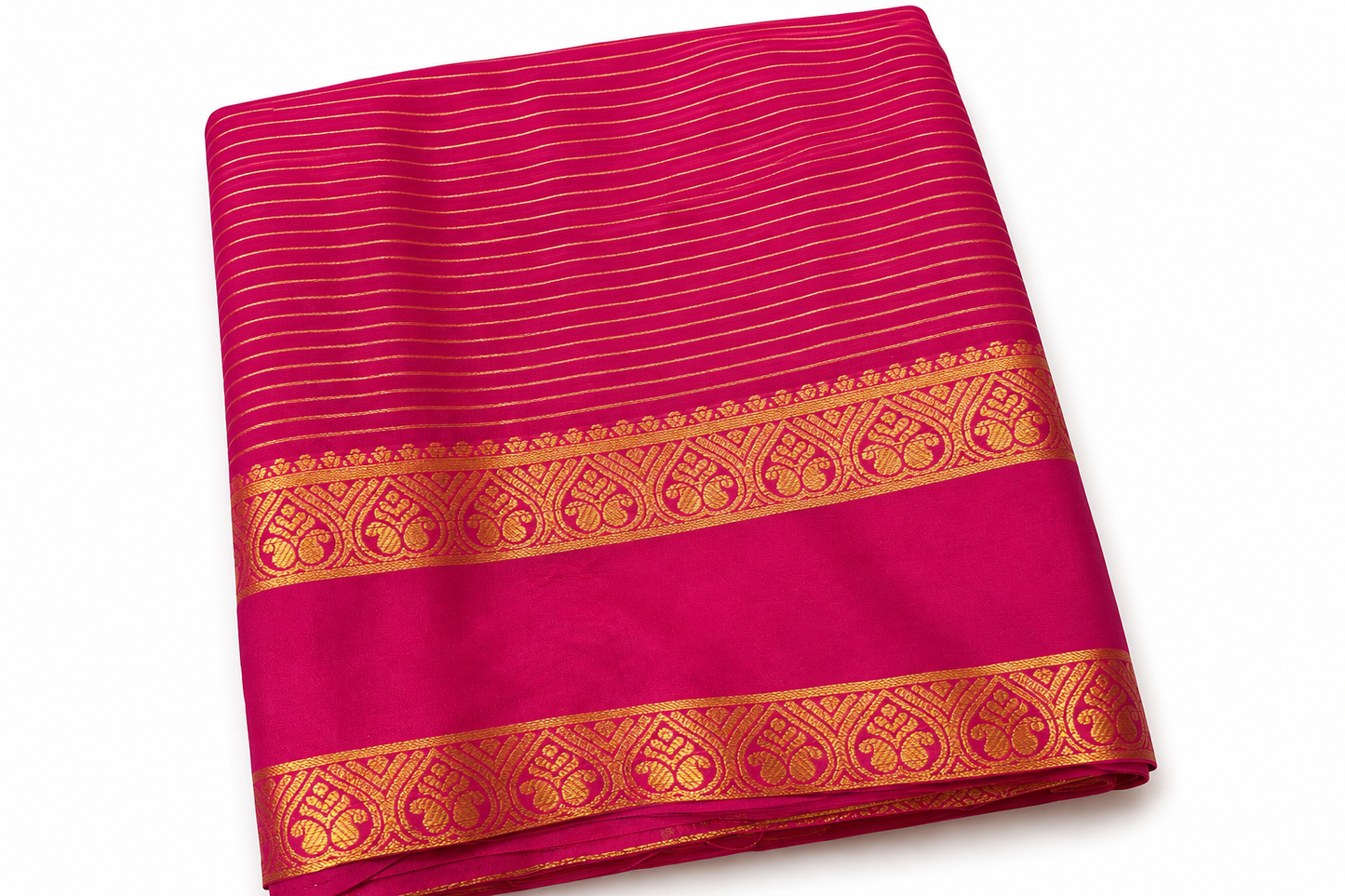 Pink Saree with Bentex Border