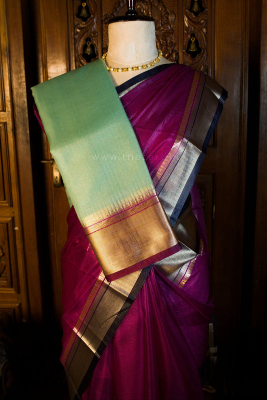 Pista Green Organza Butter Silk