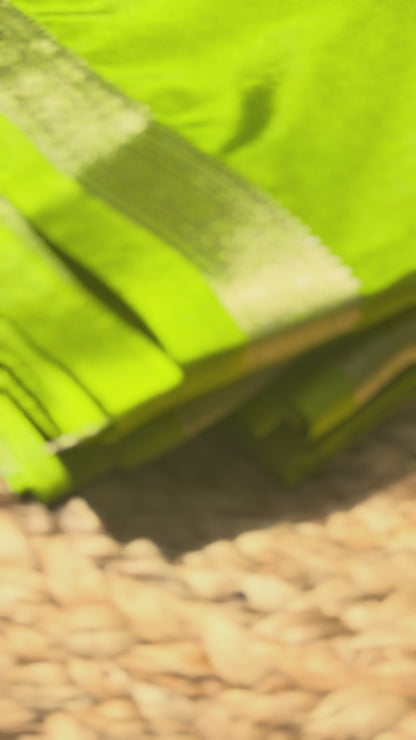 Light Green Mysore Silk Crepe Saree